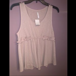 Pink ruffle tank top